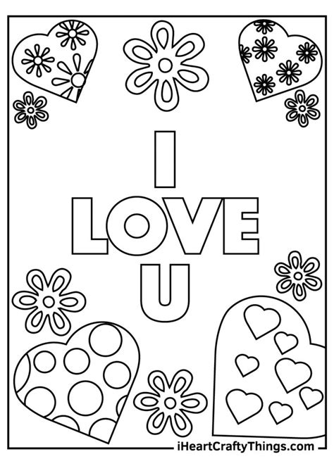 I Love You Coloring Pages Printable
